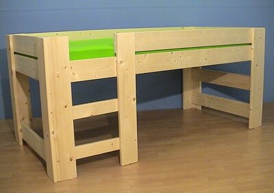 Halfhoogslaper HARRIE +trap 2,8cm  3 hoogtes 80x180t/m100x220 