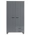 2-deurskast DENNIS met LADEN staalgrijs SHOWMODEL_6
